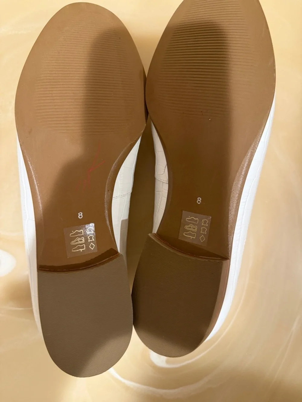 MARC JOSEPH NEW YORK Women 8 White Croc Leather Loafers Flats Handcrafted Brazil - Picture 6 of 9